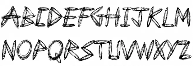 Draw Freehand फ़ॉन्ट अपरकेस