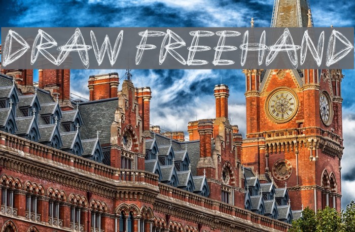 Draw Freehand Font examples