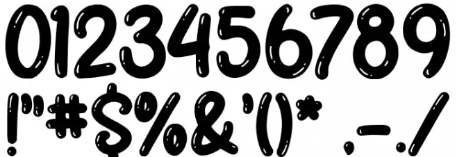 Draw me the Rainbow Font OTHER CHARS