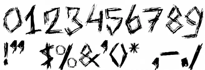 Drawing Blood Font OTHER CHARS