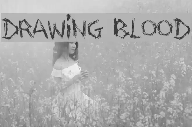 Drawing Blood Font examples