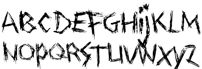 Drawing Blood Font LOWERCASE