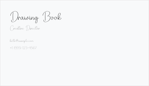 Drawing Book Business Card