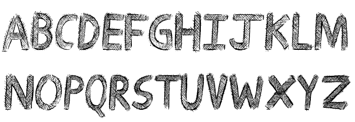 Drawing Guides Font LOWERCASE