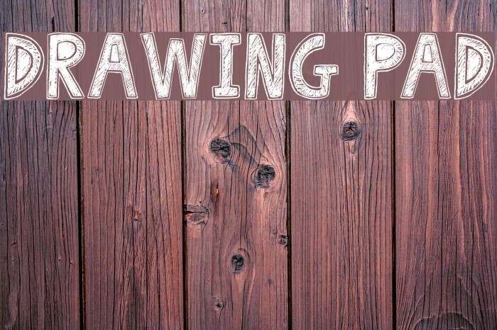 Drawing Pad Font examples