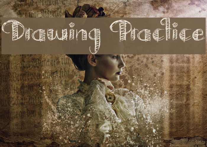 Drawing Practice Font examples
