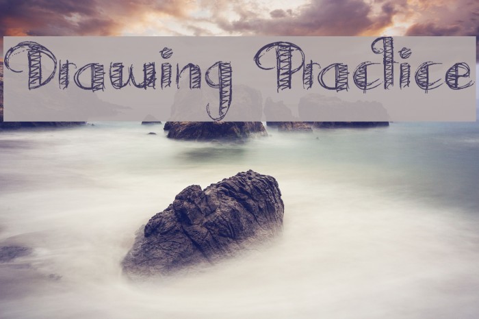 Drawing Practice Font examples