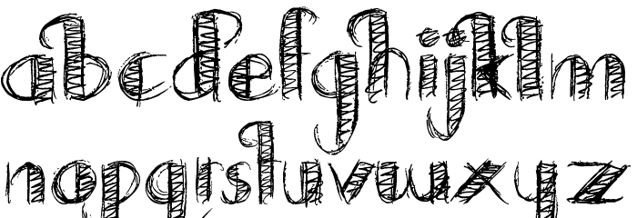 Drawing Practice Font LOWERCASE