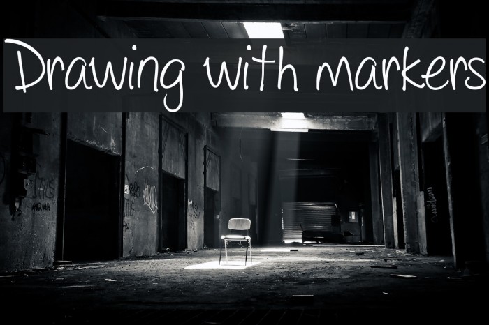 Drawing with markers Font examples