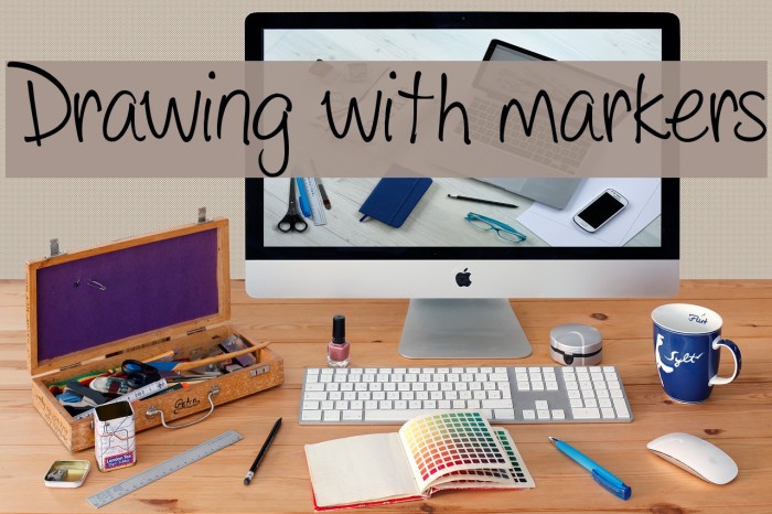Drawing with markers Font examples