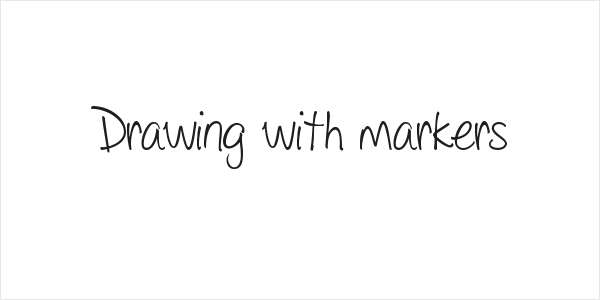Drawing with markers Logo
