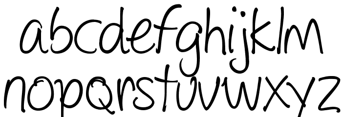 Drawing with markers Font LOWERCASE