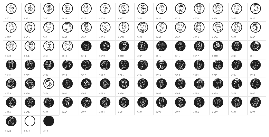 DrawingWithTypefaces07 Character Map