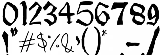 Drawn Old English Font OTHER CHARS