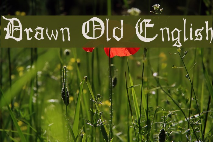 Drawn Old English Fonte examples