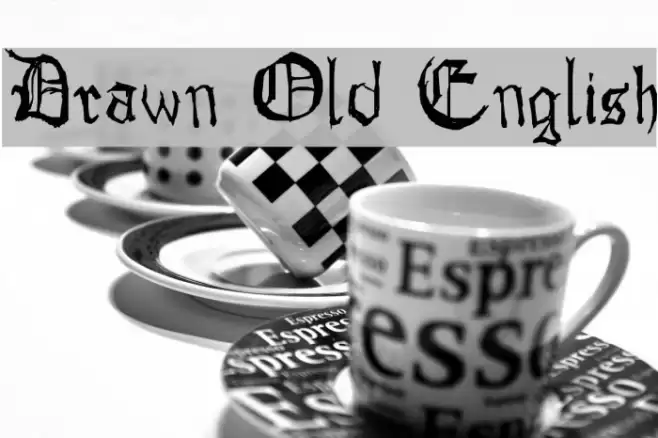 Drawn Old English Font examples