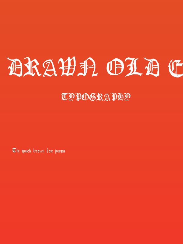 Drawn Old English Poster