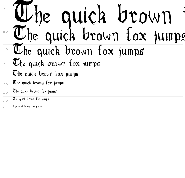 Drawn Old English Waterfall