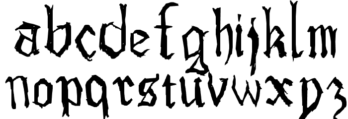 Drawn Old English Fonte MINÚSCULAS