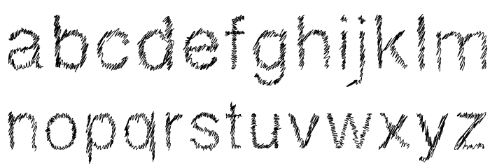 DrawveticaMini Font LOWERCASE