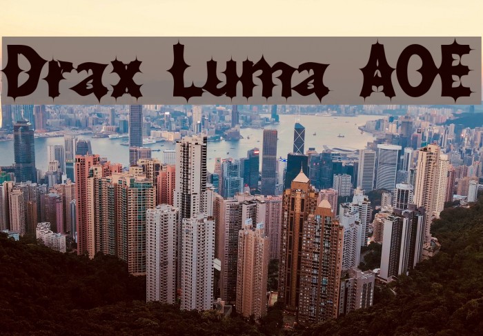 Drax Luma AOE Шрифта examples