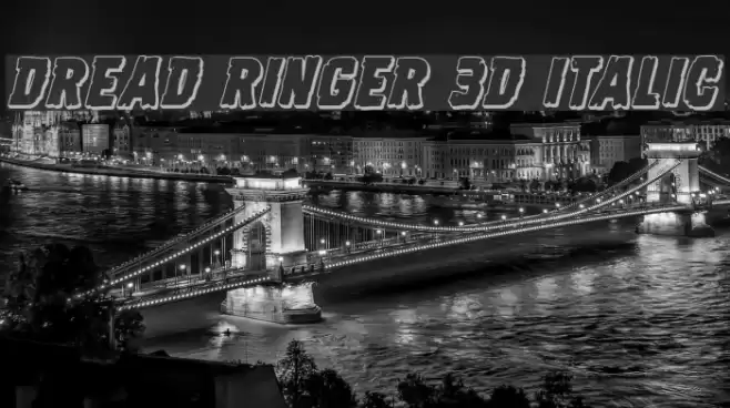 Dread Ringer 3D Italic Font examples