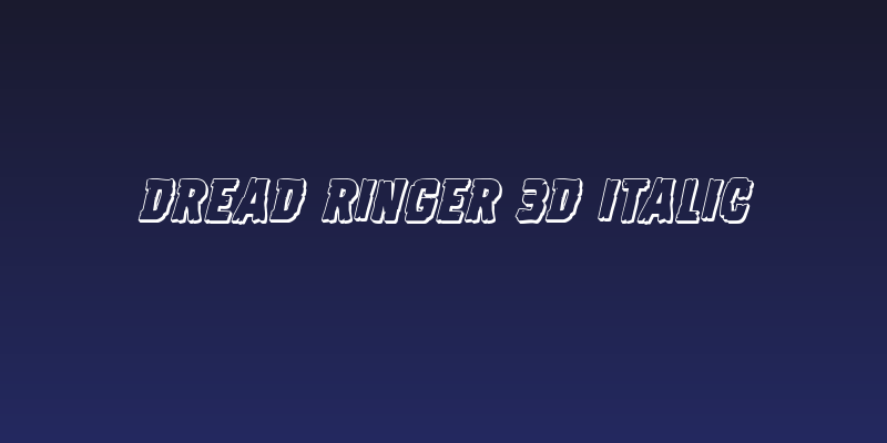 Dread Ringer 3D Italic Social Header