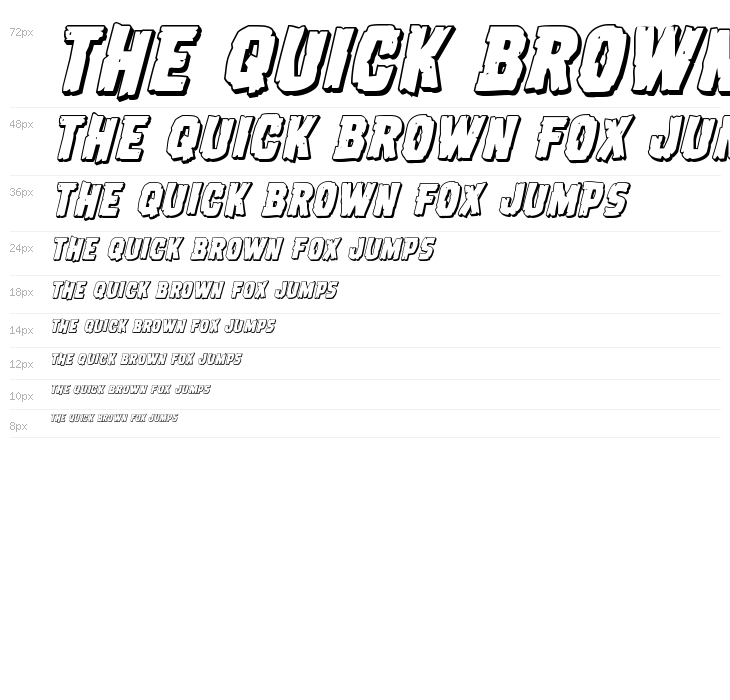 Dread Ringer 3D Italic Waterfall