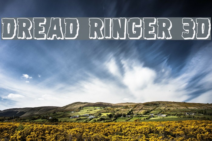 Dread Ringer 3D Font examples