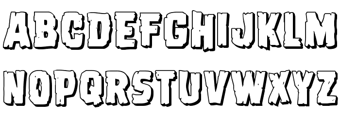 Dread Ringer 3D Font LOWERCASE