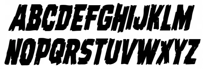 Dread Ringer Condensed Italic Font Litere mari