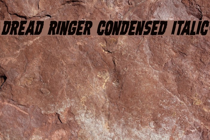 Dread Ringer Condensed Italic Example 1