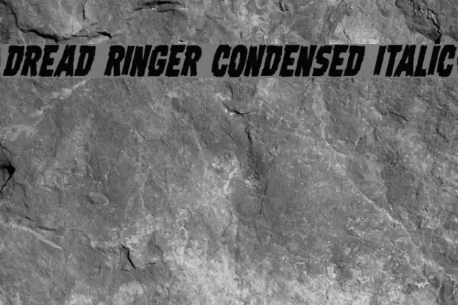 Dread Ringer Condensed Italic Font examples