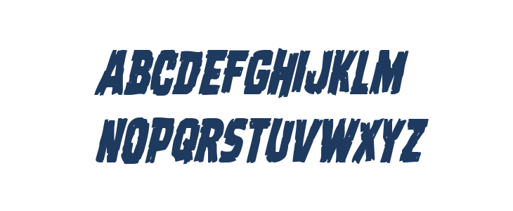 Dread Ringer Condensed Italic Lowercase