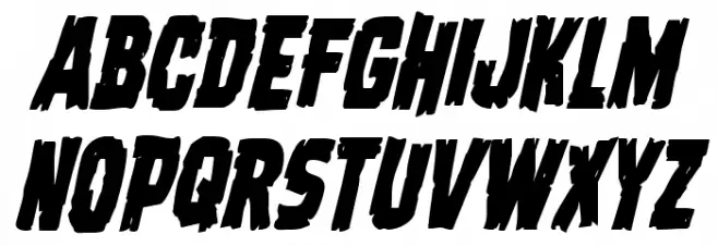 Dread Ringer Condensed Italic フォント 小文字