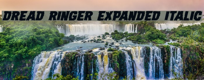 Dread Ringer Expanded Italic Font examples