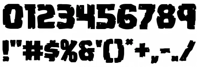 Dread Ringer Expanded Font OTHER CHARS