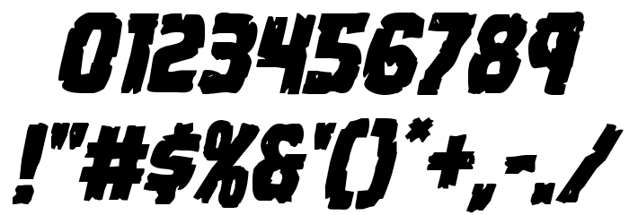 Dread Ringer Italic Font OTHER CHARS