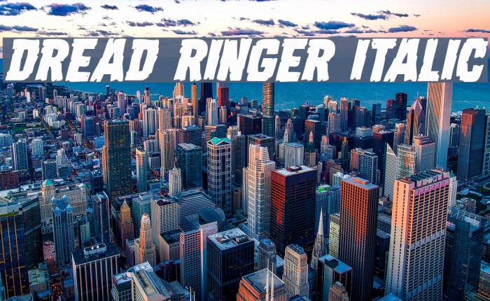 Dread Ringer Italic Font examples