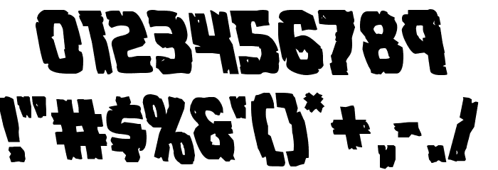 Dread Ringer Leftalic Font Alte caractere