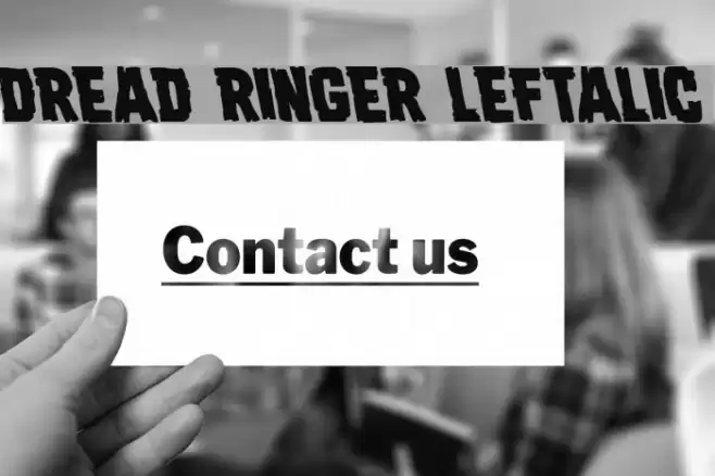Dread Ringer Leftalic Font examples