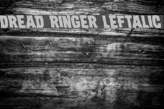 Dread Ringer Leftalic Font examples