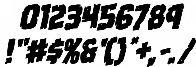 Dread Ringer Rotalic Font OTHER CHARS