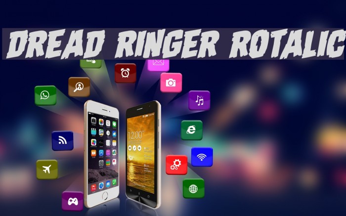 Dread Ringer Rotalic Font examples