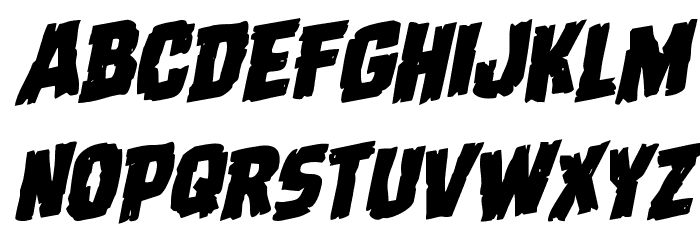 Dread Ringer Rotalic Font LOWERCASE