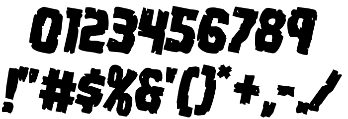 Dread Ringer Rotated 2 Font OTHER CHARS