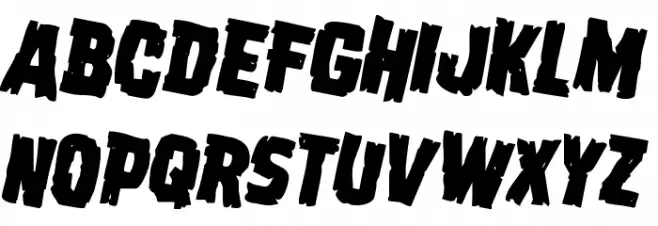 Dread Ringer Rotated 2 Schriftart Kleinbuchstaben