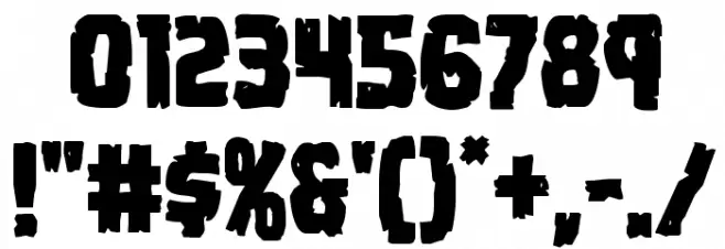 Dread Ringer Staggered Font OTHER CHARS