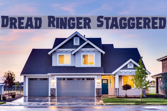 Dread Ringer Staggered Font examples