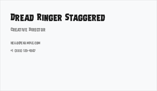 Dread Ringer Staggered Business Card